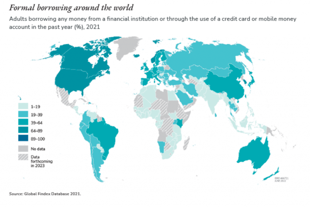 Map showing credit inclusion